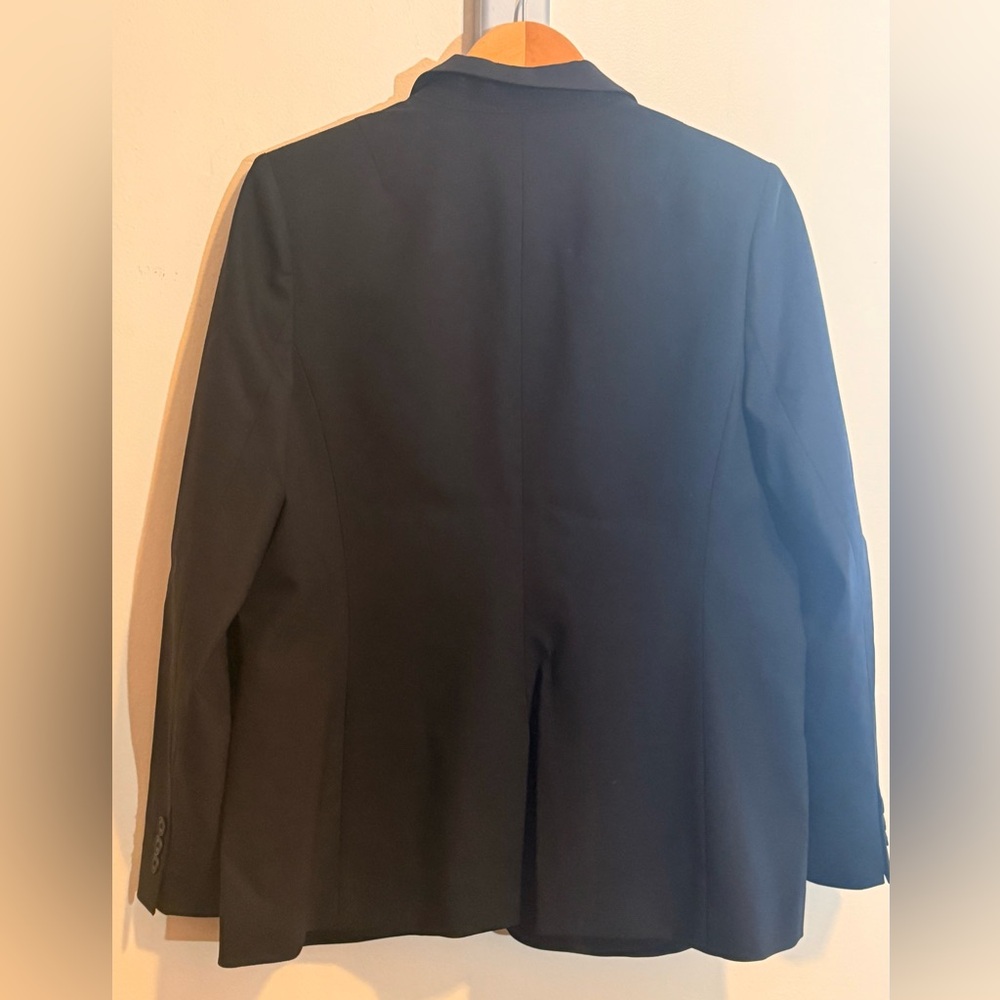 Quince Black Italian Wool Long Blazer, Size L - Picture 5 of 9
